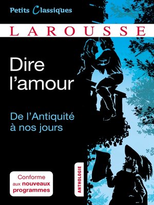 cover image of Dire l'amour De l'Antiquité à nos jours